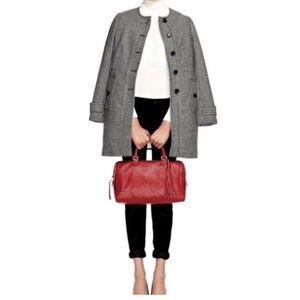 Banana Republic Italian Wool Blend Black & White Houndstooth Pea Cost